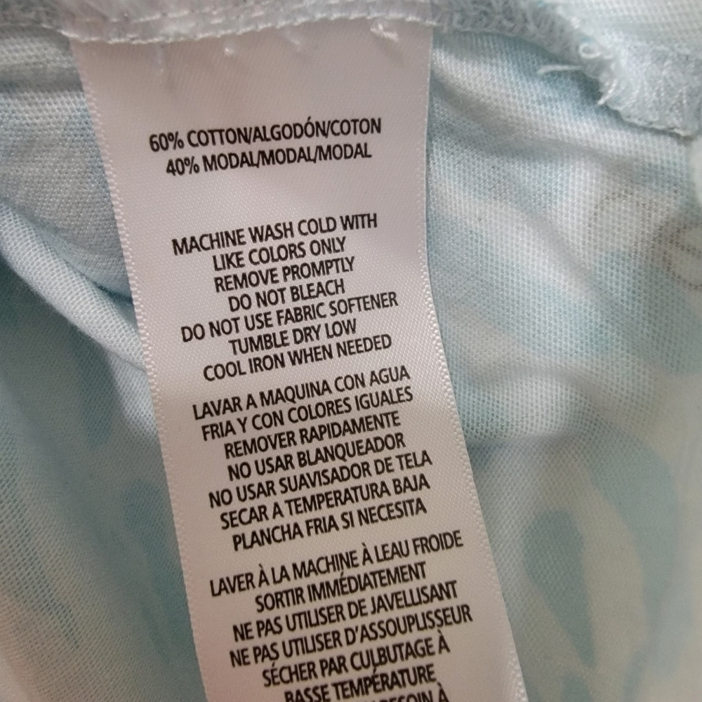 Calvin Klein Blue Leopard Zebra Animal Print Soft Modal Cotton Tank Top L - Picture 6 of 6